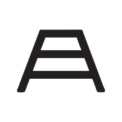 Simple Minimalist Three-Step Ladder Icon Illustration Design
