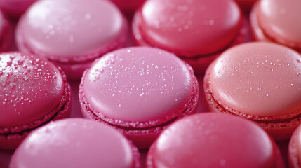 A french sweet delicacy, macaroons variety closeup