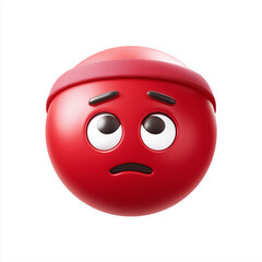 Fototapeta premium Emoji red-white background Twibbon