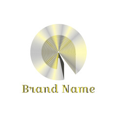 Abstract business logo vector design featuring a round, colorful sound wave symbol