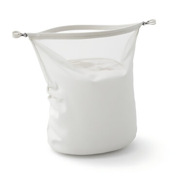 Mesh laundry bag with zipper for delicate washing and storage  