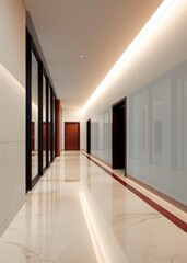 Obraz premium Pink room with an empty picture frame on wall serves as a mockup for potential artwork or photographs Empty room interior design architecture blank design room