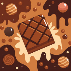 chocolate seamless pattern background