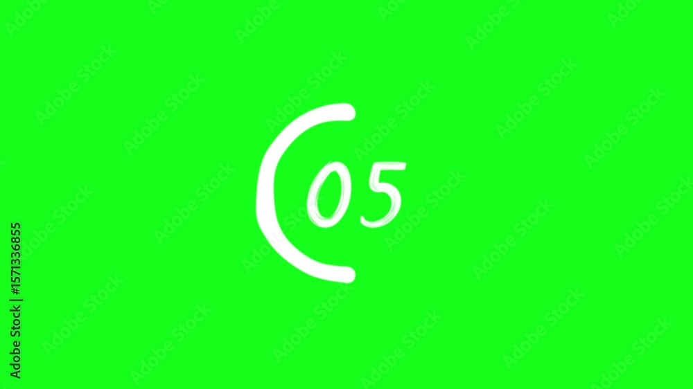 Fototapete countdown timer from 10 to 0 seconds, circle countdown timer. simple countdown animation. transparen
