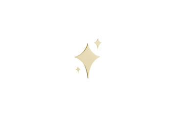 3D Gold star sparkle emoji.
