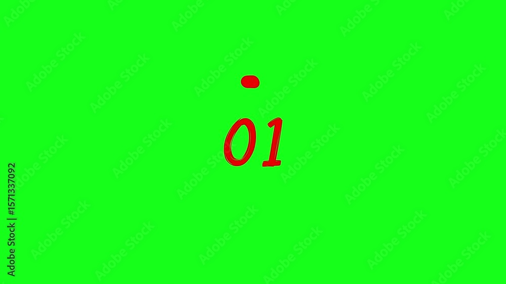 Fototapete countdown timer from 05 to 0 seconds, circle countdown timer. simple countdown animation. transparen