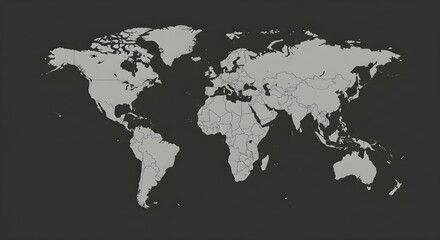 Fototapeta premium Hola Detalle Vector Vector Político Mundo Mapa Ilustración