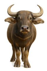 Isolate transparent Realistic CGI Rendering of a Water Buffalo on a Transparent Background PNG die-cut for advertising