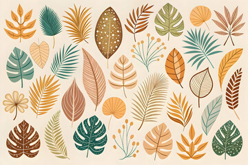 seamless pattern with autumn leaves