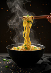 Tigela de ramen com noodles
