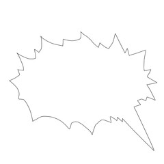 吹き出し(ギザギザ)