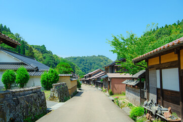 島根県　石見銀山の町並み