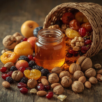 honey and nuts