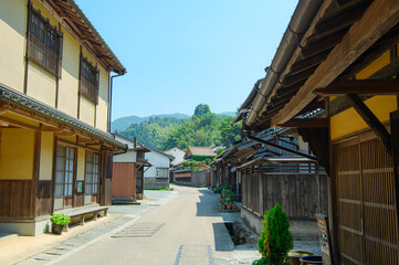 島根県　石見銀山の町並み