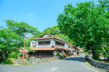島根県　石見銀山の町並み
