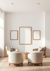 Copy space on empty green wall of contemporary living room interior Empty room interior design architecture blank design room