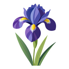 Naklejka premium iris flower isolated on white