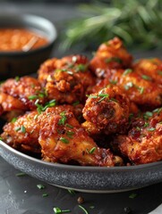 Golden and crispy fried chicken wings
