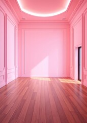 A large white wall with a black frame and a white picture hanging in the middle Empty room interior design architecture blank design room