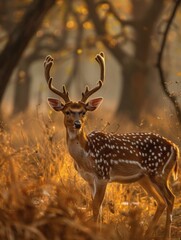 Sunlit spots of the sika deer