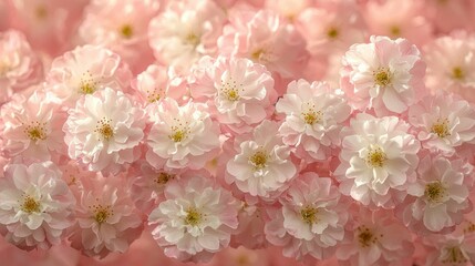 Fototapeta premium Close-up of delicate, pastel pink cherry blossoms