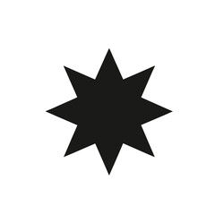 Obraz premium black and white star