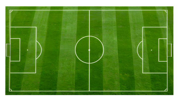 Isolated Football Pitch with Line Markings  PNG Transparent Background PNG