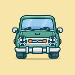 Cute Car Cartoon Vector Art, Illustration and Graphic