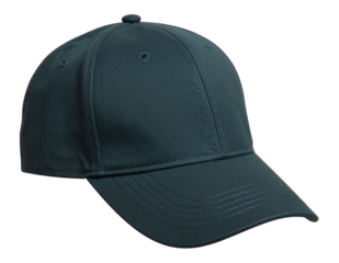 Dark Green Baseball Cap with Curved Brim