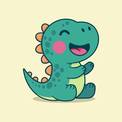 Cute Dinosaur Cartoon Vector Art, Illustration and Graphic