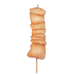 Korean Fish Cake Skewer Illustration
