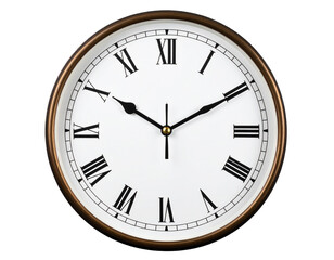 fashion wall clock, png file of isolated cutout object with shadow on transparent bac .