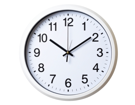 fashion wall clock, png file of isolated cutout object with shadow on transparent bac .