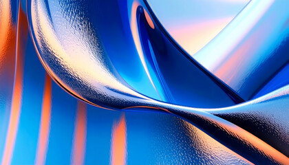 abstract blue wave gradient glass texture background