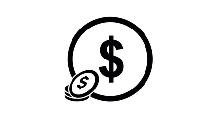 Obraz premium Minimalist financial symbol vector illustration for business or economics design
