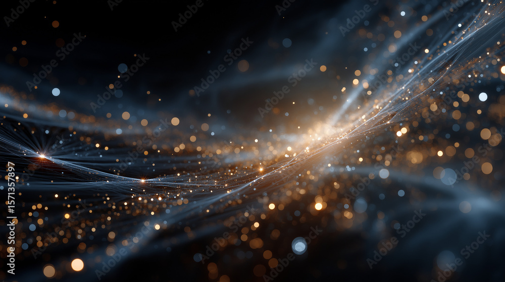 Sticker cosmic light show: an artistic, mesmerizing digital rendering unveils a captivating cosmic display o
