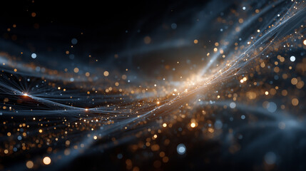 Cosmic Light Show: An artistic, mesmerizing digital rendering unveils a captivating cosmic display of light and energy, illustrating the grandeur of the universe.