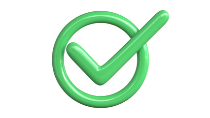 Minimalist Green Checkmark on Black Background — Symbol of Approval and Success