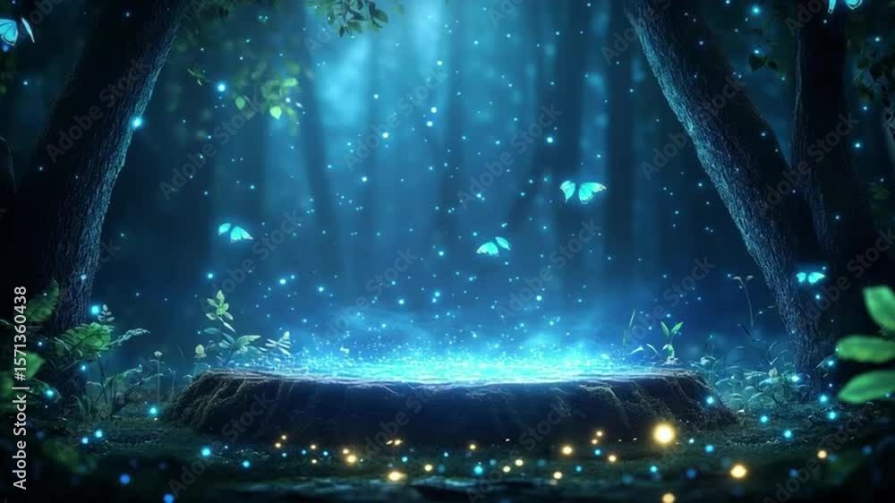 Canvas Prints enchanted forest illuminated by ethereal light