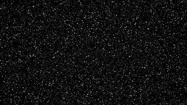 White snow particles black background light point small circles shape dotted texture pattern space galaxy universe stars effect isolated overlay transparent abstract monochrome noise confetti glitter