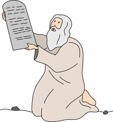 성경인물 모세 십계명 돌판