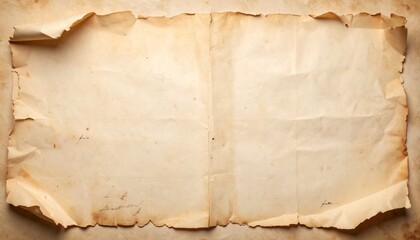 Old, crumpled, and torn vintage paper texture as a rustic background with space for copy, evoking an antique and nostalgic mood.