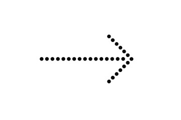 Dotted Arrow Icon: Right Direction Pointer Graphic