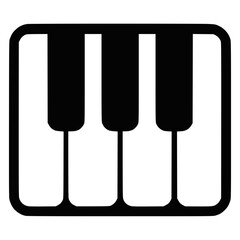 Piano Keyboard Silhouette Vector