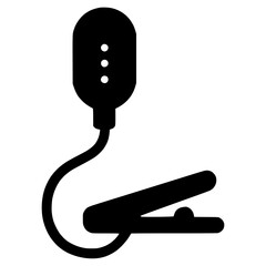 Lavalier Microphone Silhouette Vector
