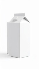 White Blank Milk Carton Packaging Mockup