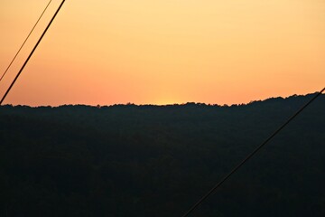 sunset over the mountains