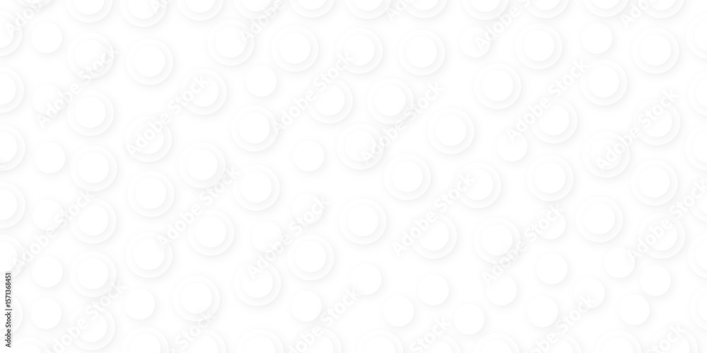Poster abstract white gradient circle pattern of 3d bubbles background template. abstract white modern tran