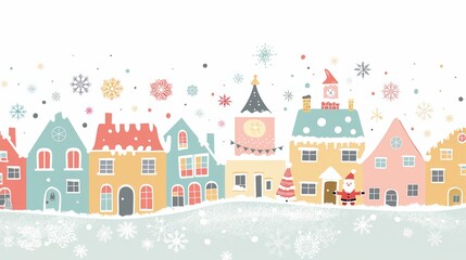 Creative Christmas background concept featuring abstract Santa Claus illustration