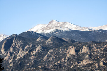 Snow-Capped Estes Park, Colorado Mountain Peaks